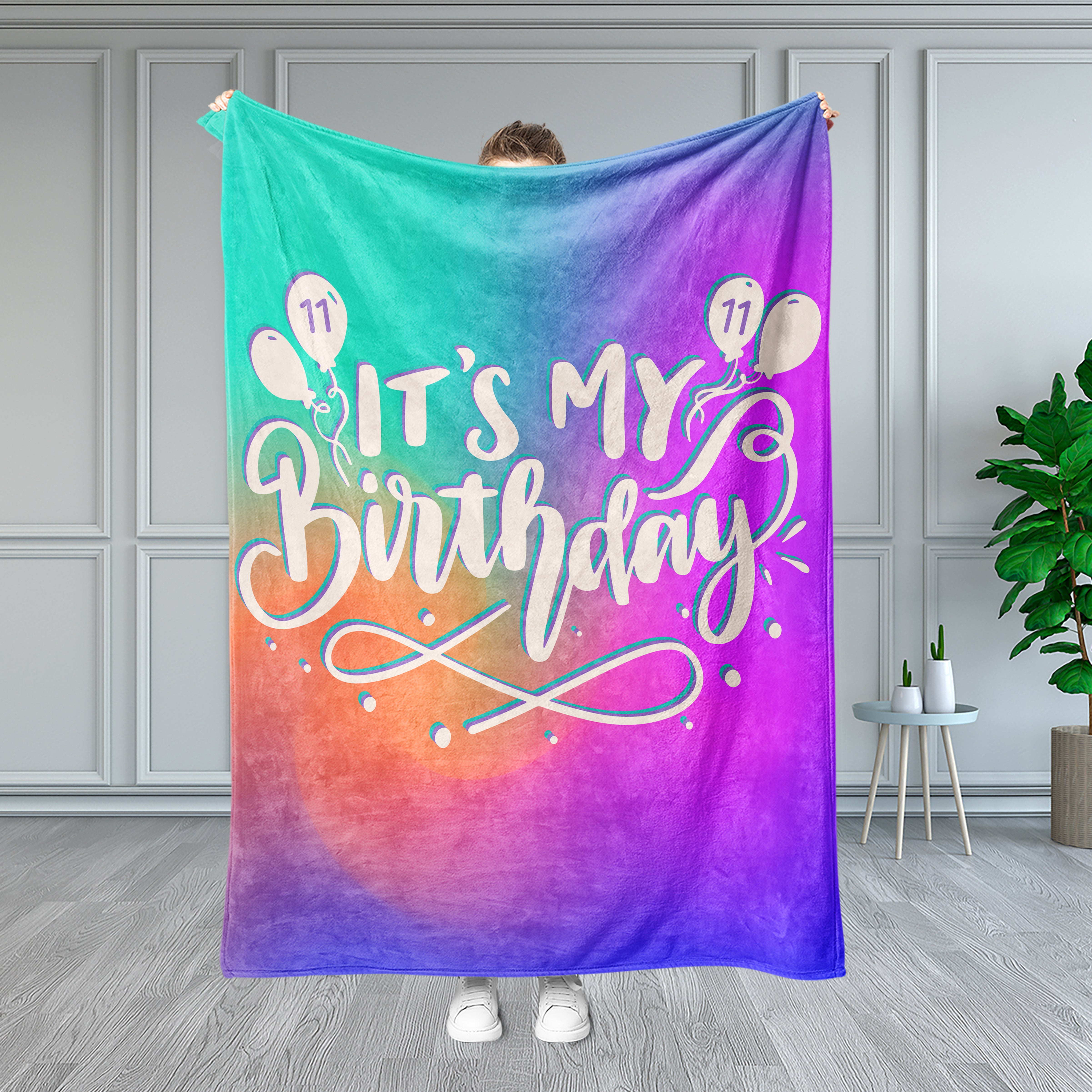 Personalized Birthday Blanket, It's My Birthday 11th Blanket, Kids Blanket, Teen Birthday Gift Blanket, Custom Blanket, Birthday Gift