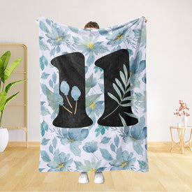 Personalized Birthday 11th Flowers Blanket, Kids Blanket, 11 Years Old Teen Birthday Gift Blanket, Custom Blanket, Birthday Gift