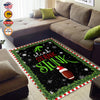 USA Printed Christmas Rug | Football Grinch Stink Stank Stunk Area Rug, American Football Area Rug, Grinch Christmas Area Rug, Home Carpet, Mat, Home Decor Livingroom Family Room Rugs for Holidays