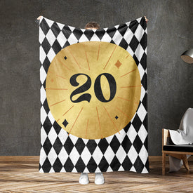 Personalized Happy Birthday 20th Blanket, Adults Teen Blanket, 20 Years Old Teen Birthday Gift Blanket, Custom Birthday Blanket, Birthday Gift