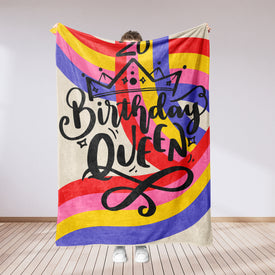 Personalized Birthday Queen 20 Girl Blanket, 20 Years Old Blanket, Birthday Gift Blanket, Custom Birthday Blanket, Birthday Gift