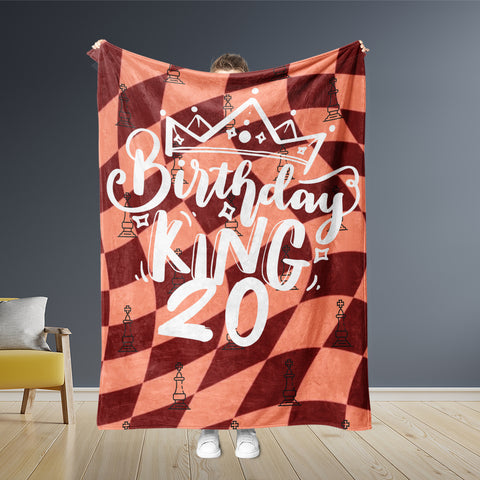 Personalized 20th Birthday King Blanket, 20 Years Old Teen Blanket, Birthday Gift Blanket, Custom Blanket, Blanket for Boy for Son, Birthday Gift