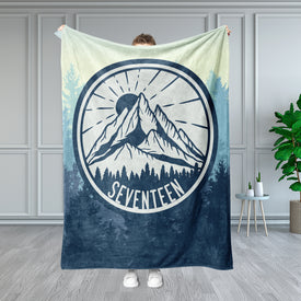 Personalized Birthday Seventeen Forest Blanket, Adults Teen Blanket, 17 Years Old Teen Birthday Gift Blanket, Custom Birthday Blanket, Birthday Gift