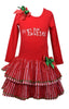 Bonnie Jeans Little Girls Christmas Hashtag Elfie Dress