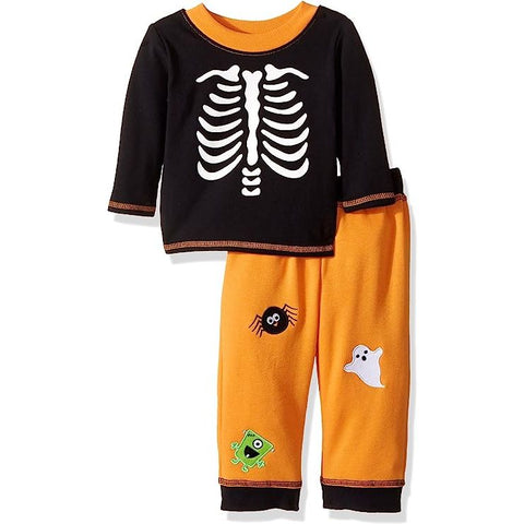 Bonnie Jean Little Boys' Halloween Skeleton Knit Outfit Set