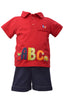 Bonnie Jean Boys Back To School ABC Shorts and Top Set