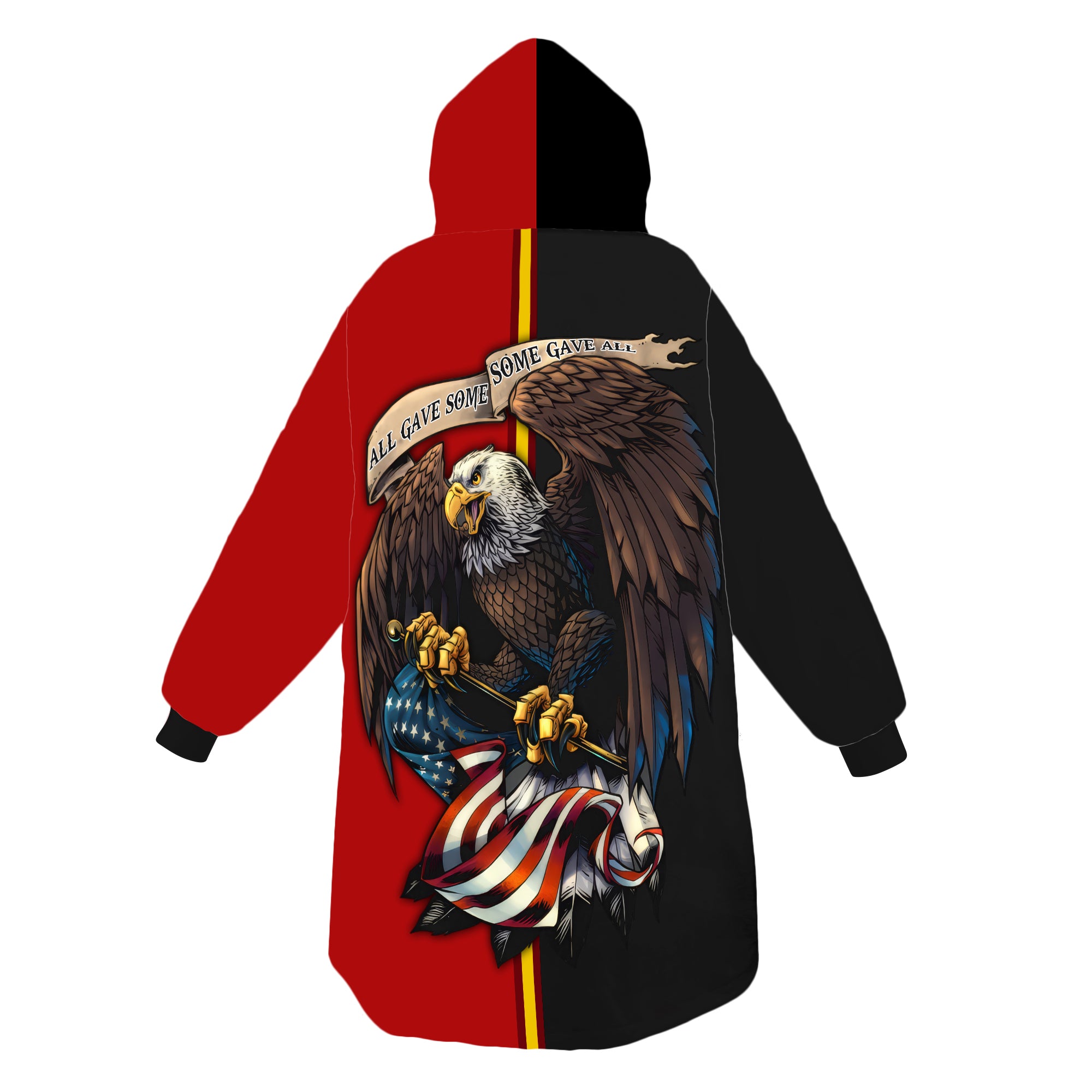 Personalized Blanket Hoodies, All Gave Some Some Gave All US Veteran Dad Oversized Blanket Hoodie