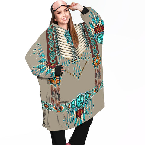 Image of Personalized Blanket Hoodies, Native American Pattern Oversized Blanket Hoodie