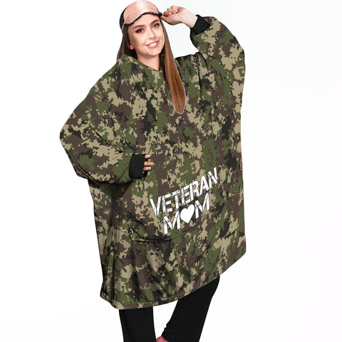 Image of Personalized Blanket Hoodies, I'm proud Of My Veteran Dad Oversized Blanket Hoodie