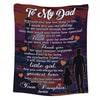 Personalized Dad Blanket, Custom Lighthouse To My Dad Blanket, Message Blanket, Customized Father's Day Gifts, Blanket Gift for Dad