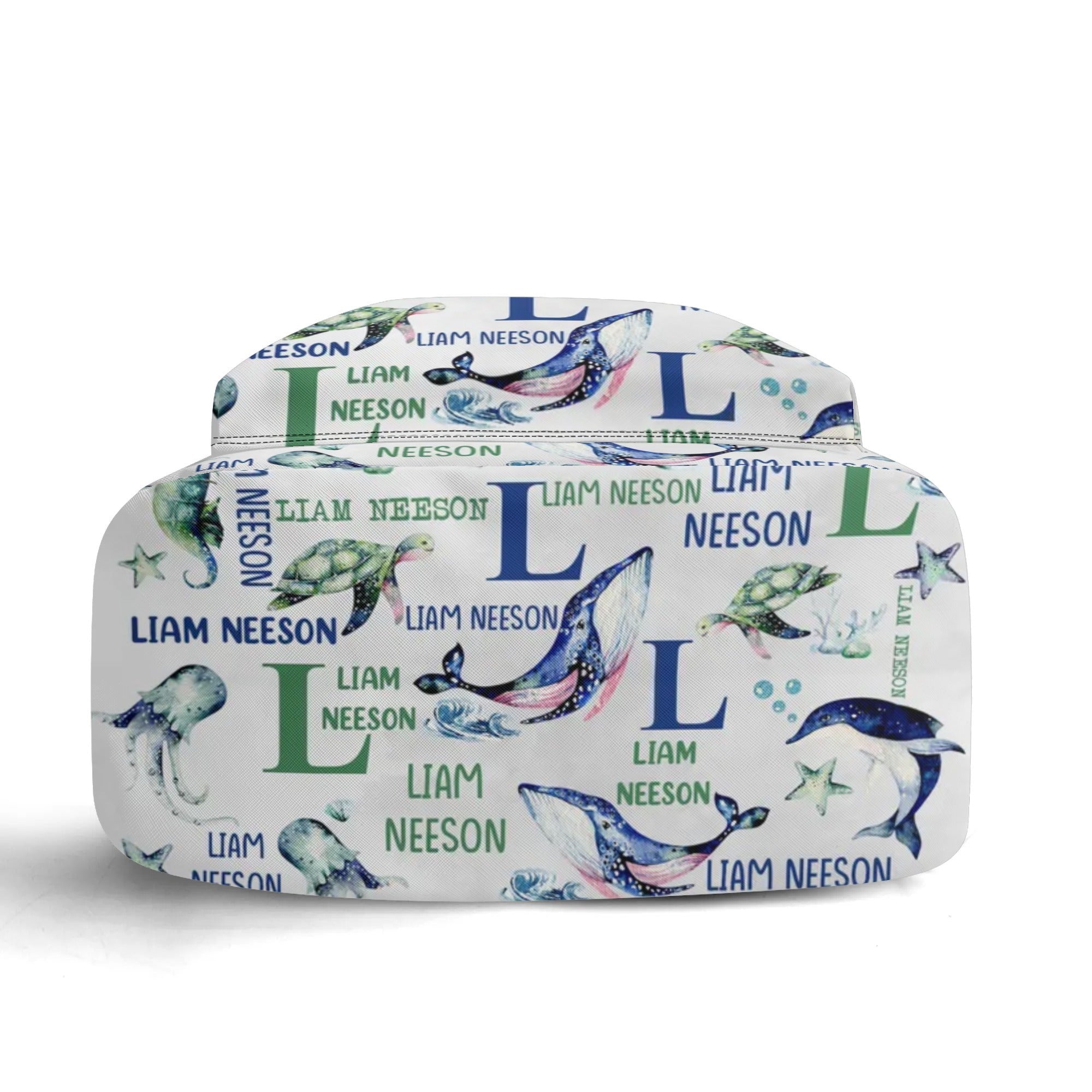 Personalized Kids Backpack and Lunch Box Set, Custom Name Under The Sea Animal Backpack With Lunch Box, School Backpacks Matching Combo