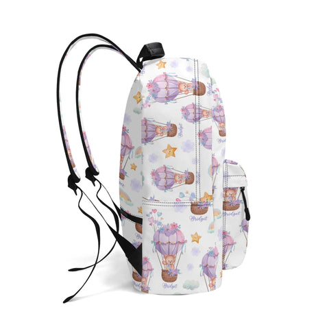 Image of Personalized Kids Backpack and Lunch Box Set, Custom Initial Hot Air Balloon Backpack With Vertical Lunch Box, School Backpacks Matching