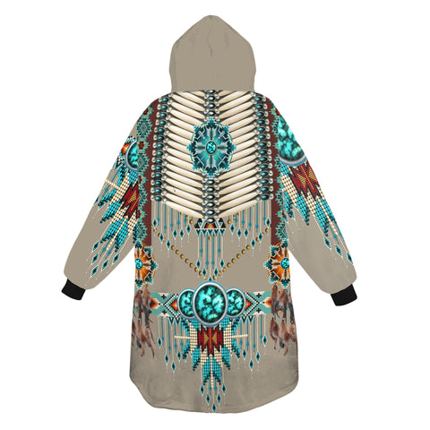 Image of Personalized Blanket Hoodies, Native American Pattern Oversized Blanket Hoodie