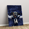 Personalized Football Pet Portrait, Los Angeles Football Dog Cat Portrait, Custom Pet Canvas Poster, Football Lovers’ Gift, Digital Download