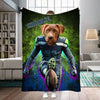 Personalized Name & Photo Football Pet Blanket, Seattle Seahawks Dog Cat Blanket, Sport Blanket, Football Lover Gift
