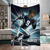 Personalized Name & Photo Football Pet Blanket, Carolina Panthers Dog Cat Blanket, Sport Blanket, Football Lover Gift