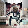 Personalized Name & Photo Football Pet Blanket, Atlanta Falcons Dog Cat Blanket, Sport Blanket, Football Lover Gift