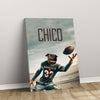 Personalized Football Pet Portrait, Cincinnati Football Dog Cat Portrait, Custom Pet Canvas Poster, Football Lovers’ Gift, Digital Download