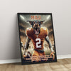 Personalized Football Pet Portrait, Tennessee Football Dog Cat Portrait, Custom Pet Canvas Poster, Football Lovers’ Gift, Digital Download