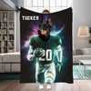 Personalized Name & Photo Football Pet Blanket, NCAA Michigan State Spartans Dog Cat Blanket, Sport Blanket, Football Lover Gift