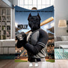 Personalized Name & Photo Baseball Pet Blanket, MLB Kansas City Royals Dog Cat Blanket, Sport Blanket, Baseball Lover Gift