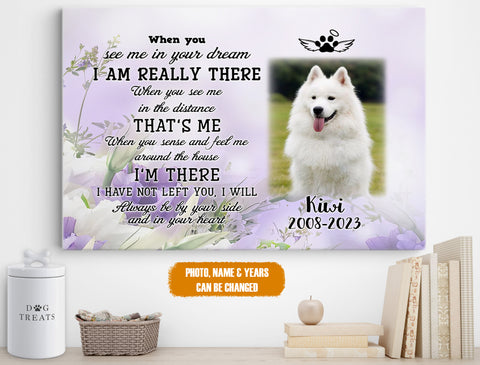Image of Personalized Pet Memorial Photo Canvas, Don't Cry Sweet Mama Canvas, Pet Sympathy Gifts, Dog Loss Gifts