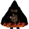 Personalized Hooded Cloak Coat, Dad Firefighter Fireman Hooded Cloak Coats, Father's Day Gifts