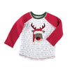 Mud Pie Little Boys'  Christmas Holiday Reindeer Alpine T-shirt