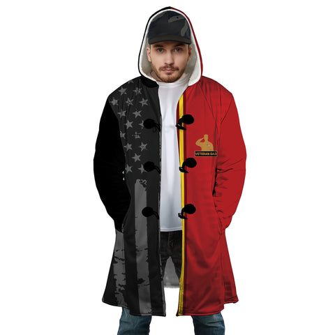 Image of Personalized Hooded Cloak Coat, All Gave Some Some Gave All US Veteran Dad Cloak Coat