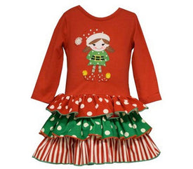Bonnie Jean Little Girls Christmas Girl With Santa Hat Legging Set