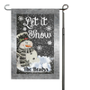 Personalized Christmas Flag, Custom Double Side Snowman Let It Snow Christmas Garden Flag, House Flag, Christmas Gift
