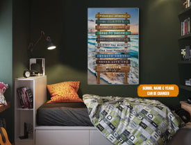 Personalized Graduation Inspirational Quotes Canvas, Class Of 2024 Canvas, Graduation Wall Art, Graduation 2024 Gift