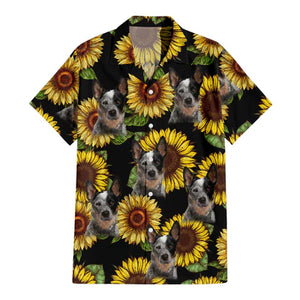 Personalize Pet Hawaiian Shirt Set, Custom Dog Face Sunflower Hawaiian Shirts and Short Set, Gift For Pet Lover