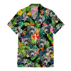 Personalize Pet Hawaiian Shirt Set, Custom Dog Face Pineapple Tropical Flower Hawaiian Shirts and Short Set, Gift For Pet Lover