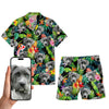 Personalize Pet Hawaiian Shirt Set, Custom Dog Face Pineapple Tropical Flower Hawaiian Shirts and Short Set, Gift For Pet Lover