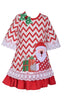Bonnie Jean Little Girls Christmas Chevron Santa Surprise Dress