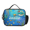 Personalized Kids Backpack and Lunch Box Set, Custom Name Sea Animals Backpack With Lunch Box, School Backpacks Matching Combo