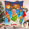 Personalized Christmas Custom Photo Blanket, Baby Snowman Christmas Blanket, Christmas Elf Blanket, Baby Snowman Blanket, Christmas Gift