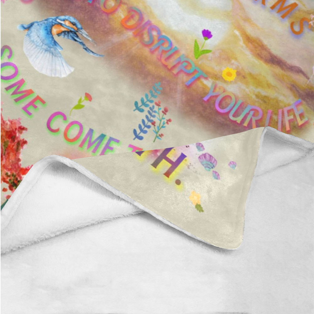 Personalized Inspiration Blanket, Custom Storm Clear Your Path Quote Blanket, Colorful Sky Blanket, Motivation Self Empowerment Blanket