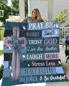 Personalized Lords Prayer Blanket, Trust God Blanket, Personalize Blanket, Message Blanket