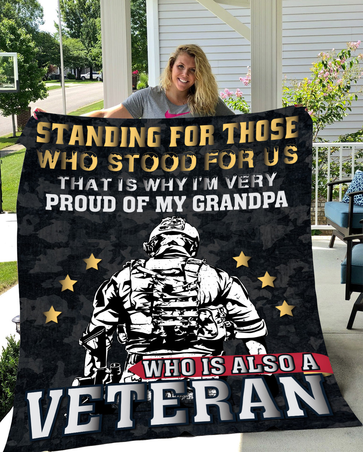 Personalized Veteran Blanket, Custom US Veteran Blanket, Message Blanket, Blanket for Veterans, Veteran Dad Gift