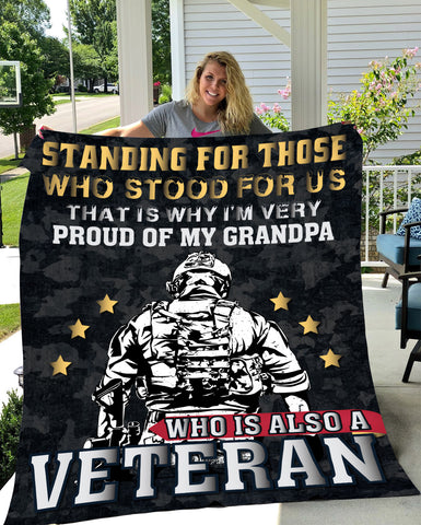 Image of USA Printed Custom Blanket, Veteran Blanket,  Personalize Blanket, Message Blanket, Blanket for Veterans
