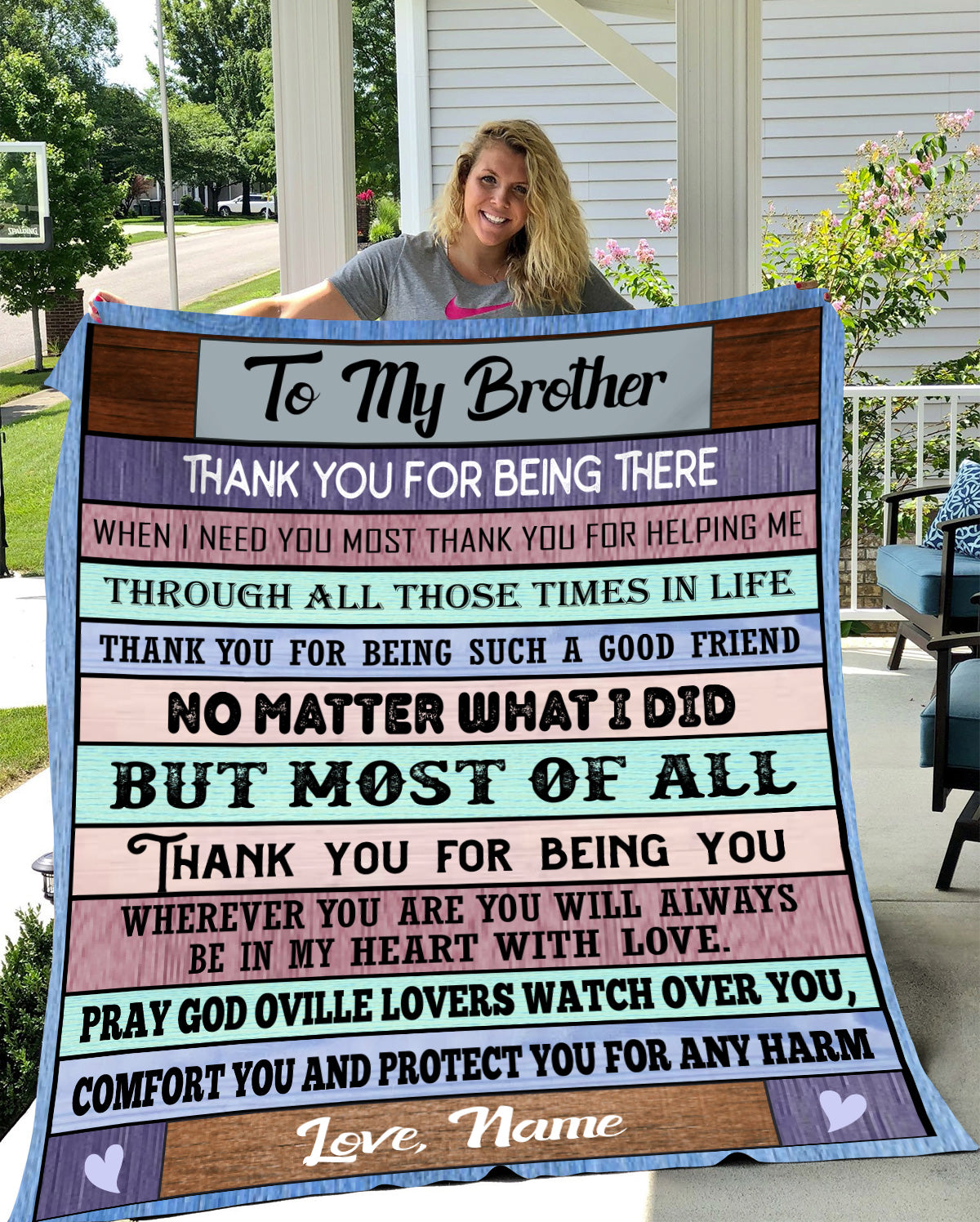 Personalized To My Brother Blanket, Brother Blanket, Message Blanket, Birthday Gift Blanket for Sibling