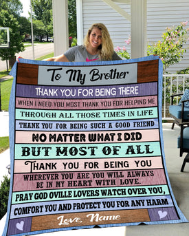 Personalized To My Brother Blanket, Brother Blanket, Message Blanket, Birthday Gift Blanket for Sibling