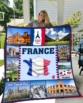 Personalized FRANCE Custom Blanket, Minky Blanket, Fleece Blanket, Sherpa Blanket, Gift for Mom, for Her