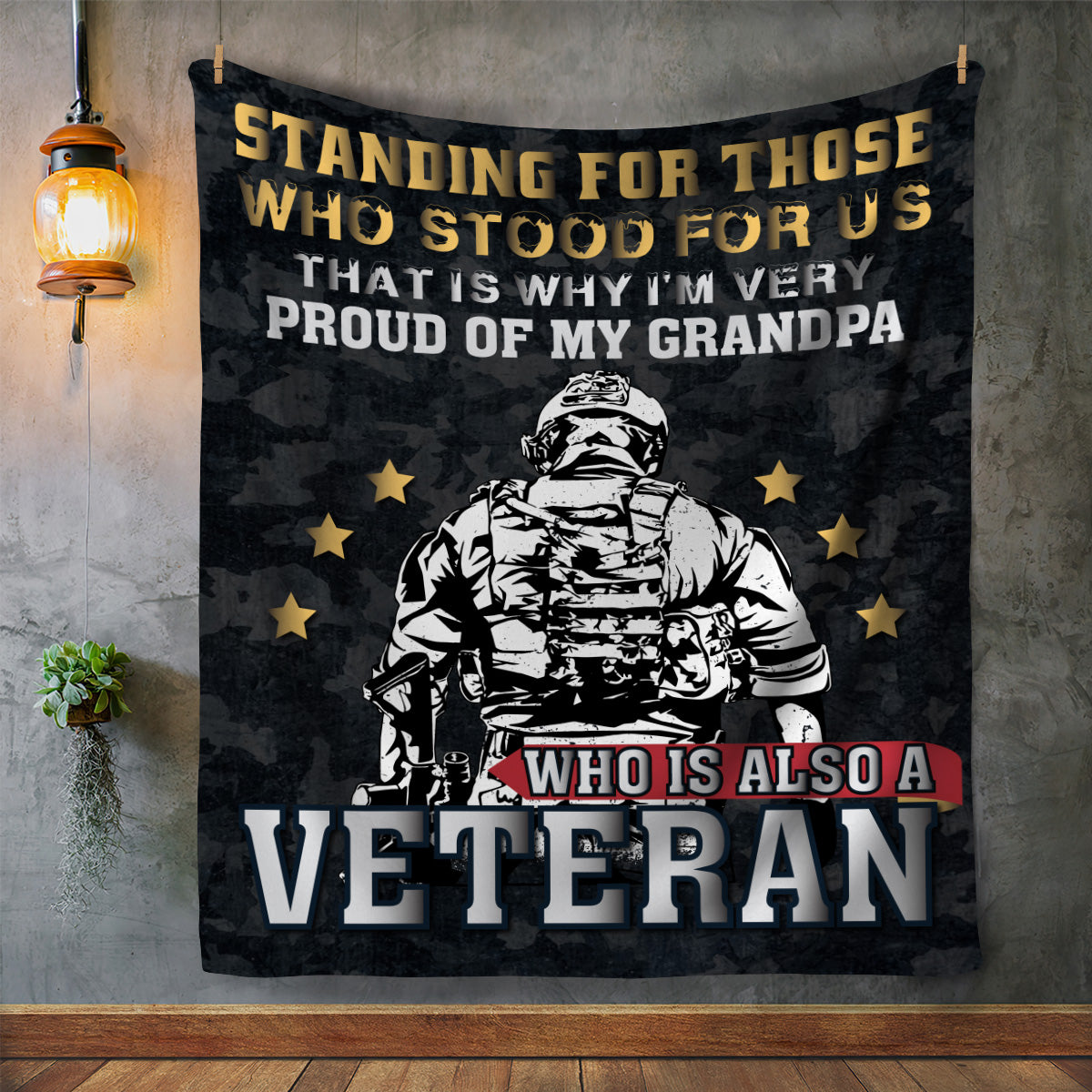 Personalized Veteran Blanket, Custom US Veteran Blanket, Message Blanket, Blanket for Veterans, Veteran Dad Gift