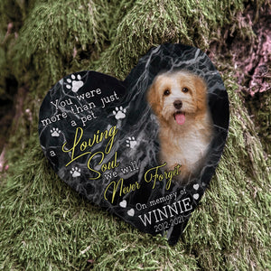 Personalized Pet Memorial Stone With Photo, You Were More Than Just A Pet Dog Cat Stone, Pet Loss Gifts