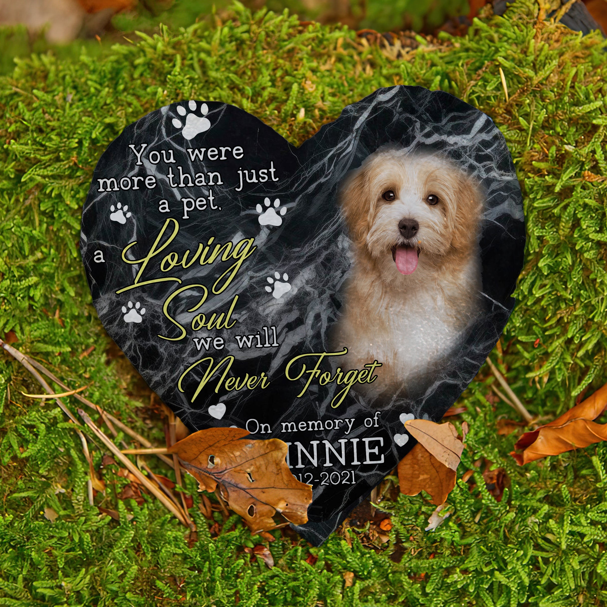 Personalized Pet Memorial Stone With Photo, You Were More Than Just A Pet Dog Cat Stone, Pet Loss Gifts