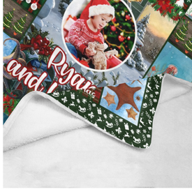 Personalized Christmas Baby Blanket, Custom Ocean Animals Friend Blanket, Christmas Friends Blanket, Sea Animals Baby, Christmas Gift