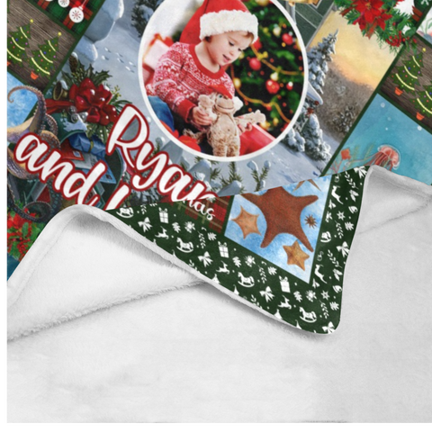 Image of USA Printed Custom Blanket, Ocean Animals Christmas Blanket, Personalized Blanket, Christmas Friends Blanket, Boy Blanket, Custom Name And Photo Blanket, Christmas Baby Blanket, Sea Animals Baby Sherpa Blanket, Fleece Blanket, Baby Shower Gift
